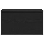 Banc Hall vidaXL Noir Chêne 80x40x45 cm en bois d'ingénierie