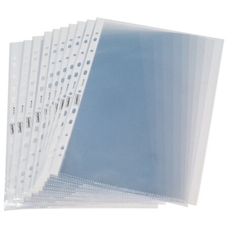 Pochettes perforées A4 polypropylène grainé 5/100 - Boîte de 100 (sac 100 unités)