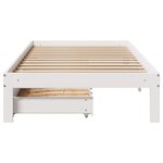 vidaXL Cadre de lit avec tiroirs sans matelas blanc 100x200 cm