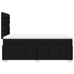 vidaXL Sommier à lattes de lit avec matelas Noir 120x200 cm Tissu