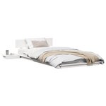 vidaXL Cadre de lit Blanc 80 x 200 cm bois