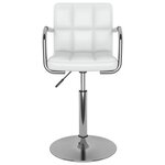 vidaXL Chaises pivotantes à manger lot de 2 blanc similicuir