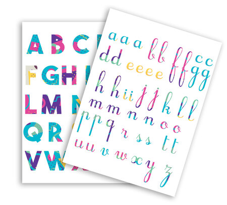 Gommettes alphabet de 1 5 à 2 5 cm x 73 pièces