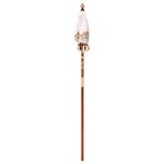 vidaXL Parasol balinais Autre Crème x 260 cm Coton et bois massif