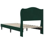 vidaXL Cadre de lit avec tête de lit Vert foncé 90 x 190 cm Velours