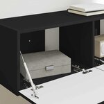 vidaXL Meuble TV mural 2 Pièces Noir 60 x 31 x 29.5 cm Bois d'ingénierie