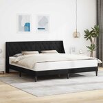 vidaXL Cadre de lit avec tête de lit Noir 180 x 200 cm Velours