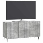 vidaXL Meuble TV 99 x 34 5 x 52 cm Gris béton Bois d'ingénierie