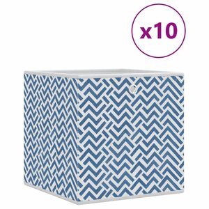 vidaXL Boîtes de rangement pliables 10 Pièces 32x32x32 cm tissu intissé