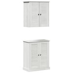 vidaXL Ensemble de mobilier de salle de bain avec étagère 2 Pièces Marron