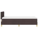 vidaXL Lit boxspring avec matelas Marron foncé 100 x 200 cm tissu