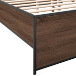 vidaXL Cadre de lit sans matelas chêne marron 160x200 cm