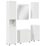 vidaXL Ensemble de mobilier de salle de bain avec tiroir TULUM Blanc