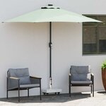 vidaXL Pied de parasol Gris 45 x 25 x 45 cm Granit Acier