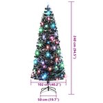 vidaXL Arbre de Noël pré-éclairé avec support et LED 240 cm fibre optique