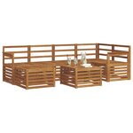 vidaXL Ensemble de canapé d'angle 7 Pièces Naturel Bois d'Acacia Massif
