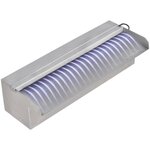 vidaXL Fontaine rectangulaire de piscine avec LED Inox 30 cm