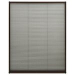 vidaXL Moustiquaire plissée pour fenêtre Aluminium Marron 100x160 cm