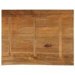 vidaXL Dessus de table à bord vivant 90x80x3 8 cm bois massif manguier