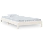 vidaXL Lit empilable Blanc 75x190 cm Bois de pin massif