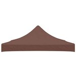 vidaXL Toit de tente de réception 3x3 m Marron 270 g/m²
