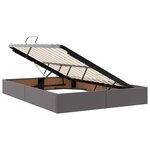 vidaXL Lit de Rangement Gris 140 x 190 cm Cuir synthétique