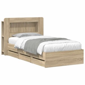 vidaXL Cadre de lit avec rangement Chêne Sonoma 80 x 200 cm