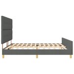 Cadre de lit vidaXL Gris foncé 200x200 cm Tissu