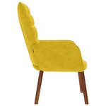 vidaXL Chaise de relaxation jaune velours