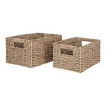 2 Paniers rectangulaires en jonc de mer