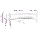 vidaXL Lit de jour marron miel bois de pin massif 90x200 cm