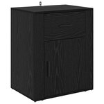vidaXL Cabinet de chevet Chêne noir 35 x 50 x 60 cm Bois d'ingénierie