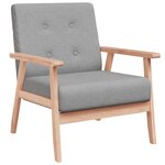 vidaXL Fauteuil gris foncé tissu