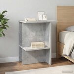 vidaXL Table basse Gris béton 40 x 30 x 49 cm Bois d'ingénierie