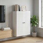 vidaXL Armoire Murale Blanc 66 x 34 5 x 90 cm Bois d'ingénierie