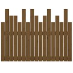 vidaXL Tête de lit murale Marron miel 108x3x80 cm Bois massif de pin