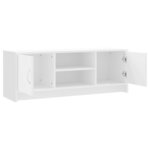 vidaXL Meuble TV blanc 102x30x37 5 cm bois d'ingénierie