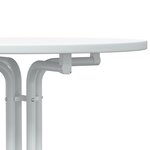 vidaXL Table à manger blanc Ø60x110 cm bois d'ingénierie et acier