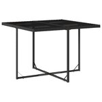 vidaXL Ensemble à manger de jardin coussins 5Pièces Noir Résine tressée