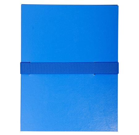 Chemise dos extensible balacron sangle scratch avec Rabat en pied de page 24 x 32 Bleu EXACOMPTA