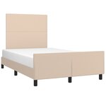 vidaXL Cadre de lit avec tête de lit cappuccino 120x190 cm similicuir