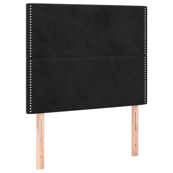 vidaXL Têtes de lit 2 Pièces Noir 80x5x78/88 cm Velours