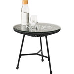Tectake ensemble table et chaises de jardin santana - noir