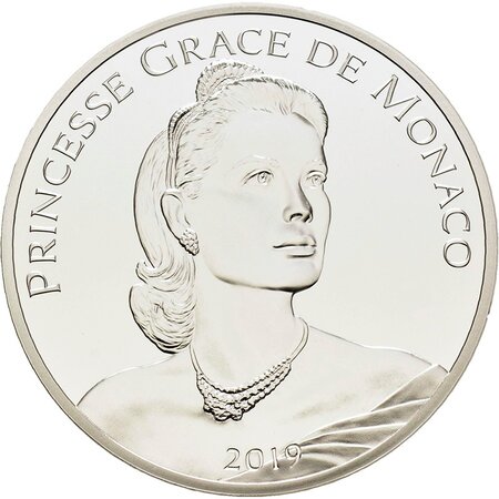 Pièce de monnaie 10 euro Monaco 2019 argent BE – Grace Kelly