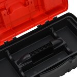 vidaXL Ensemble de boîte à outils 2 Pièces Noir et rouge Polypropylène