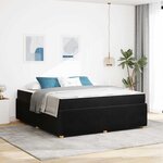 vidaXL Cadre de lit avec matelas Noir 180 x 200 cm Velours