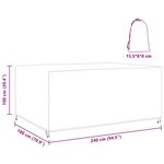 vidaXL Housse pour mobilier d'extérieur Noir 240 x 180 x 100 cm 600D