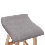 vidaXL Chaise de bar Gris clair Tissu