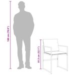 vidaXL Ensemble à manger de jardin avec coussins 9 Pièces noir textilène