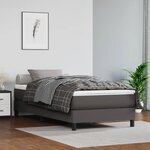 vidaXL Cadre de lit Gris 80x200 cm Similicuir